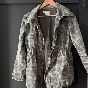 Velvet Camouflage Utility Jacket